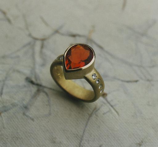 Fireopal ring